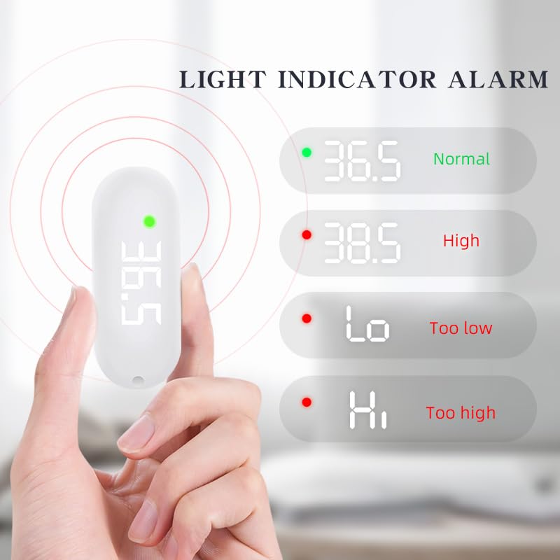 aloway Rechargeable Medical Forehead Thermometer for Adults and Children Portable White Non-Contact Digital Thermometer with Fast 1-Second Touchless Reading​ White - Image 4